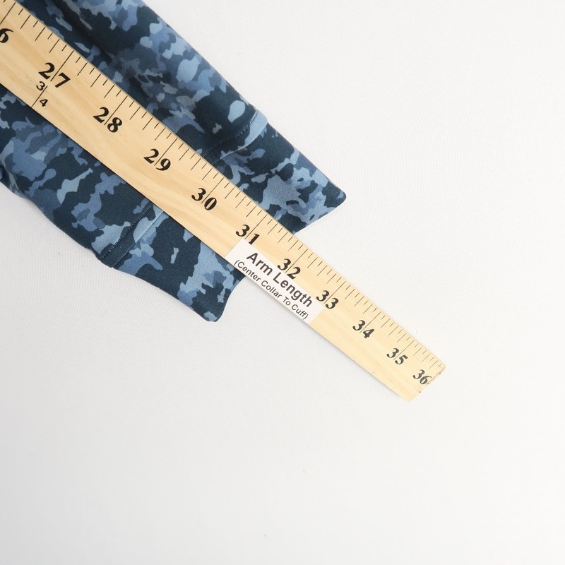 Waggle Golf Quarter Zip Pullover Mens Small Blue Camo Lightweight Stretch gallery