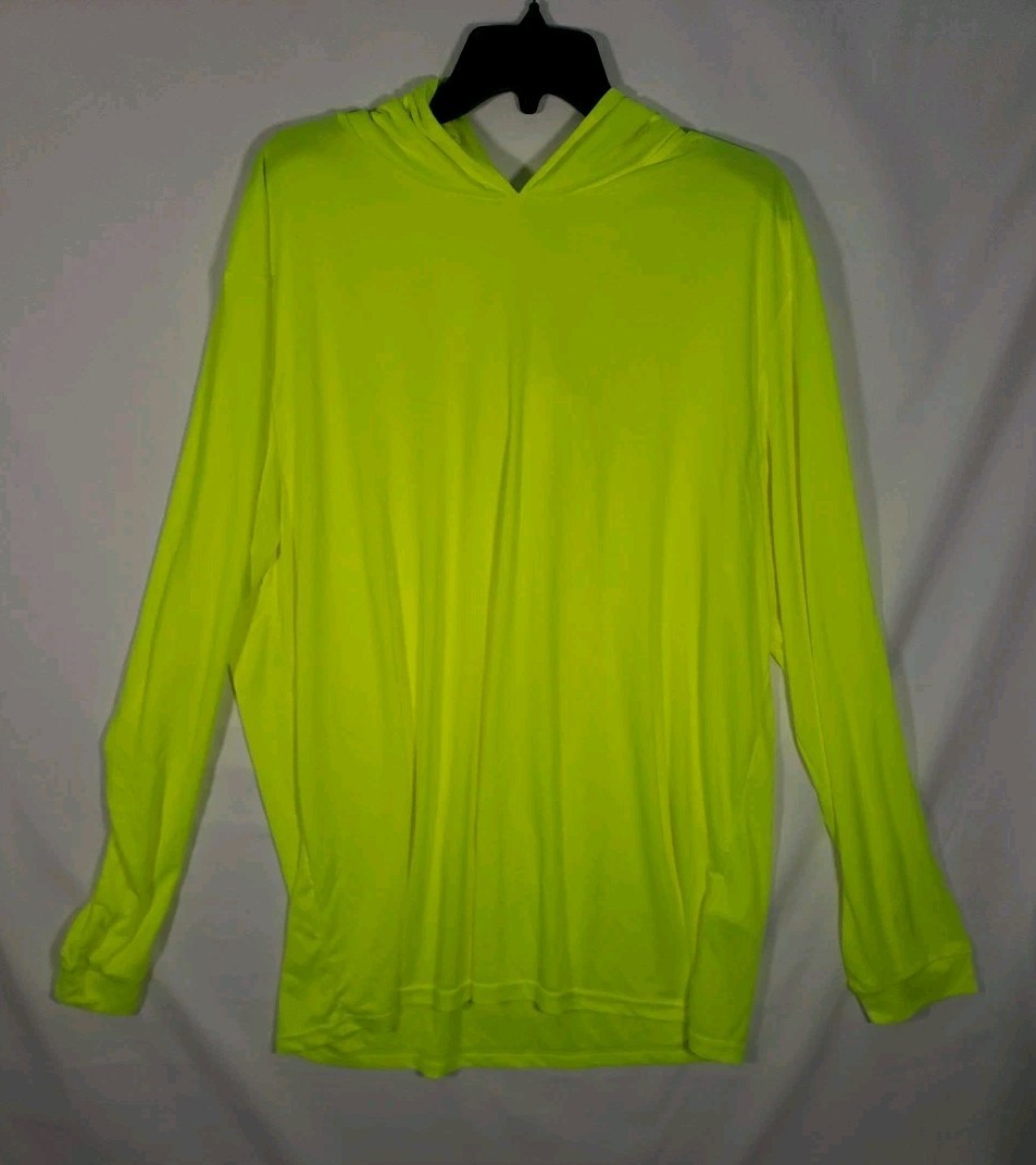 Paragon, SIZE XL, Men's UPF 50+ Sun Protection Hooded Long-Sleeve, Neon Yellow gallery