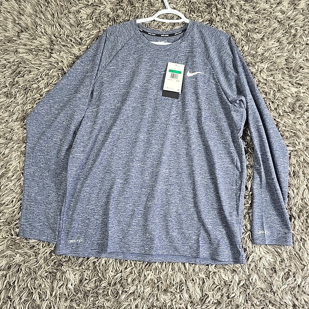 Nike Swim Dri-Fit Men’ Blue Long Sleeve Shirt UPF 40+ Size XL NESSA590-440 gallery