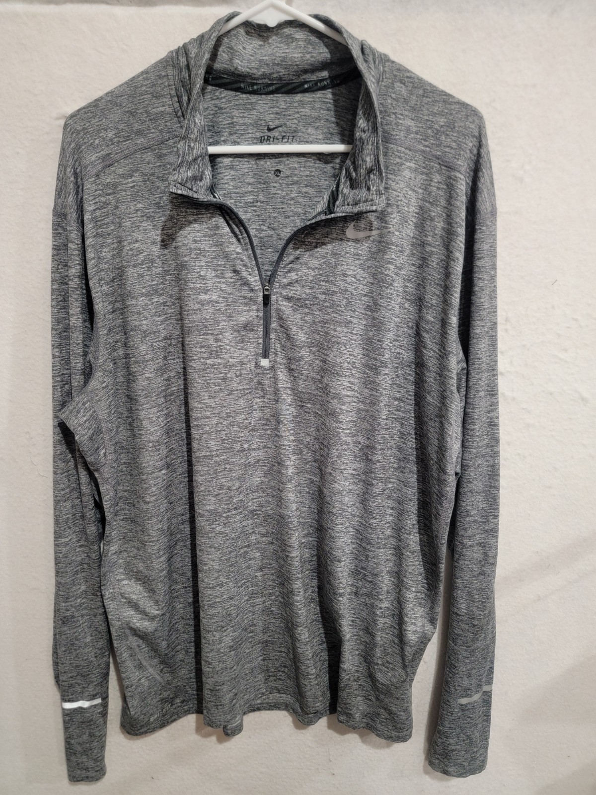 Nike Element Half-Zip Running Top Mens XL Grey Heather Dri-Fit Pullover 683485 gallery