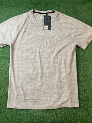 VRST Mens Small SS Circuit Seamless Top Space Dye Gray Athletic Shirt