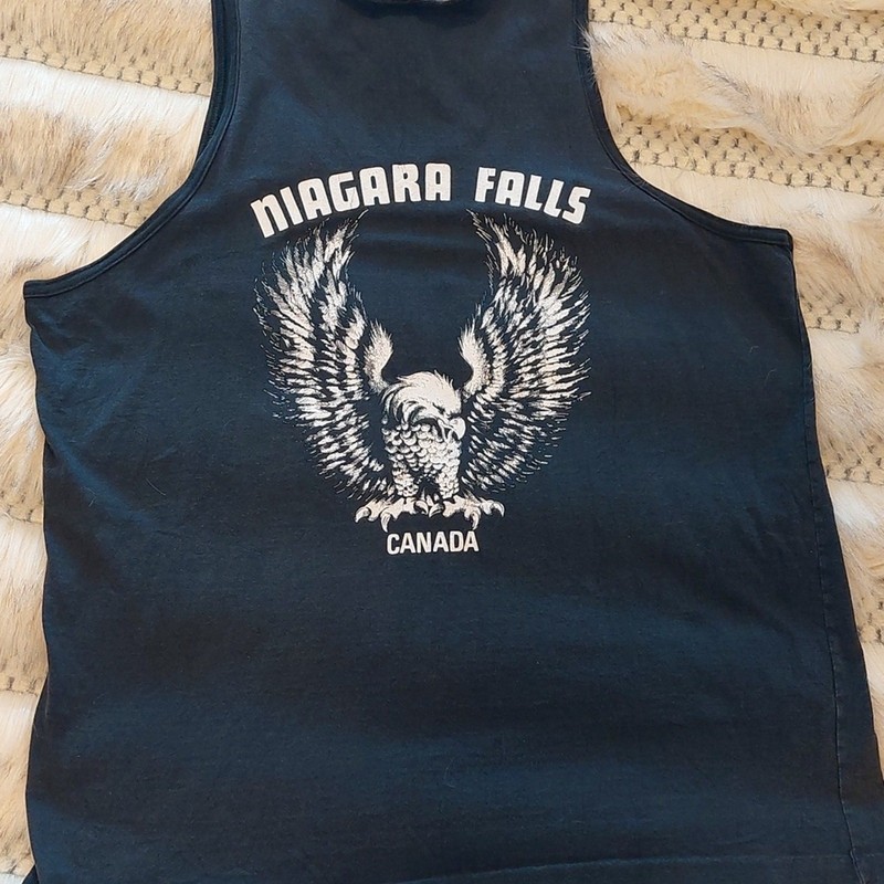 VTG Harley Davidson Tank top wolf coyote 2000 Y2K Niagara Falls CA XL gallery
