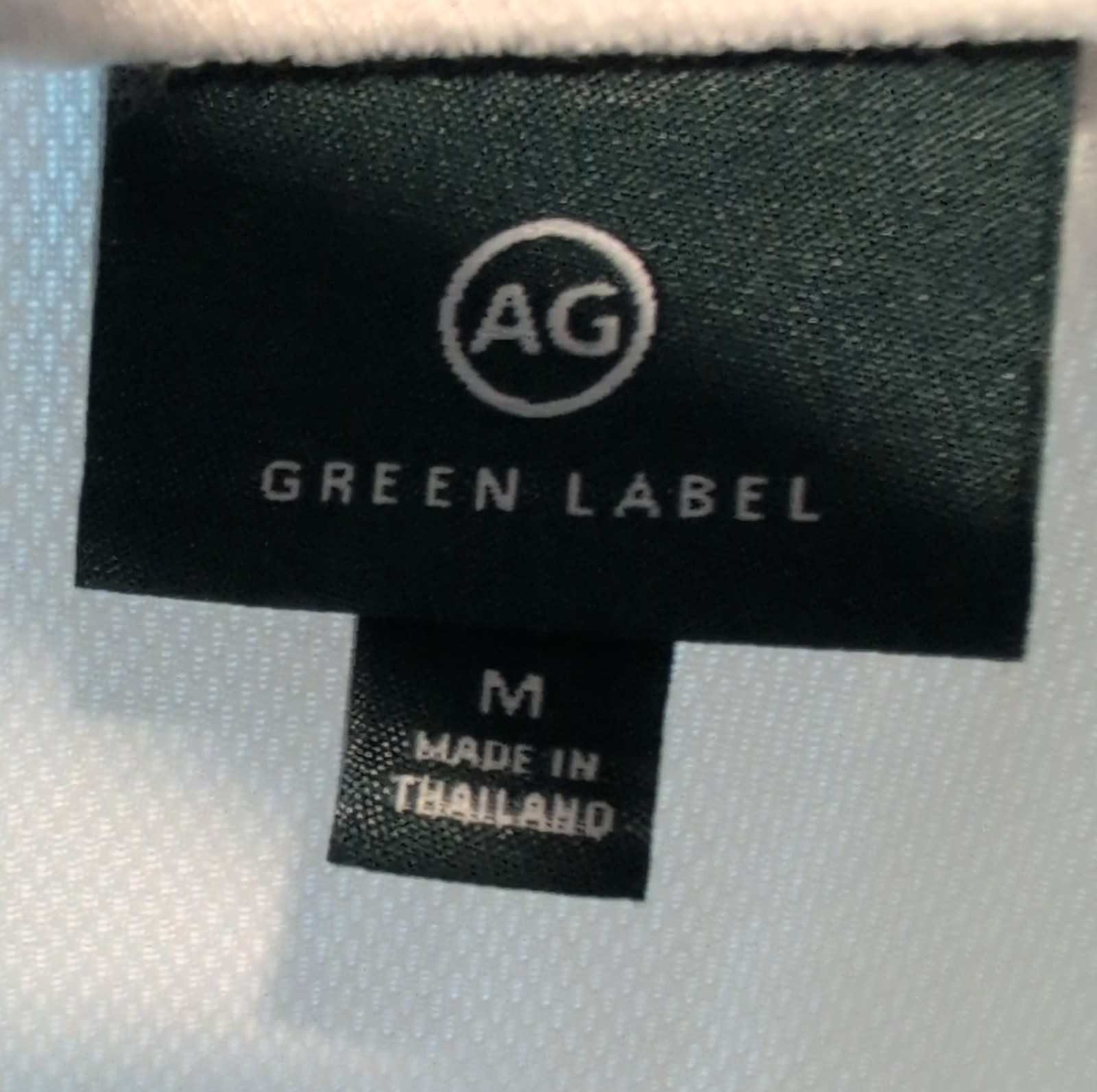 AG Green Label Men's White Mock Neck T-Shirt Long Sleeve Solid M gallery