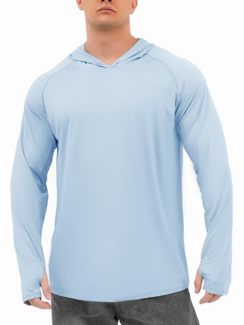 Lightweight Long-Sleeve Hoodie for Men, Offering 50+ And SPF for Outdoor Activit gallery