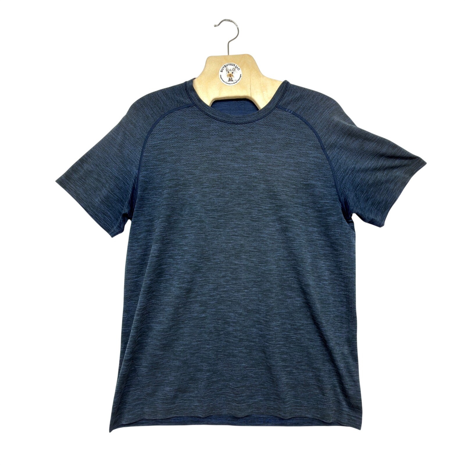 Lululemon Mens Short Sleeve Crew Neck T Shirt Athletic Performance Gray Blue L gallery