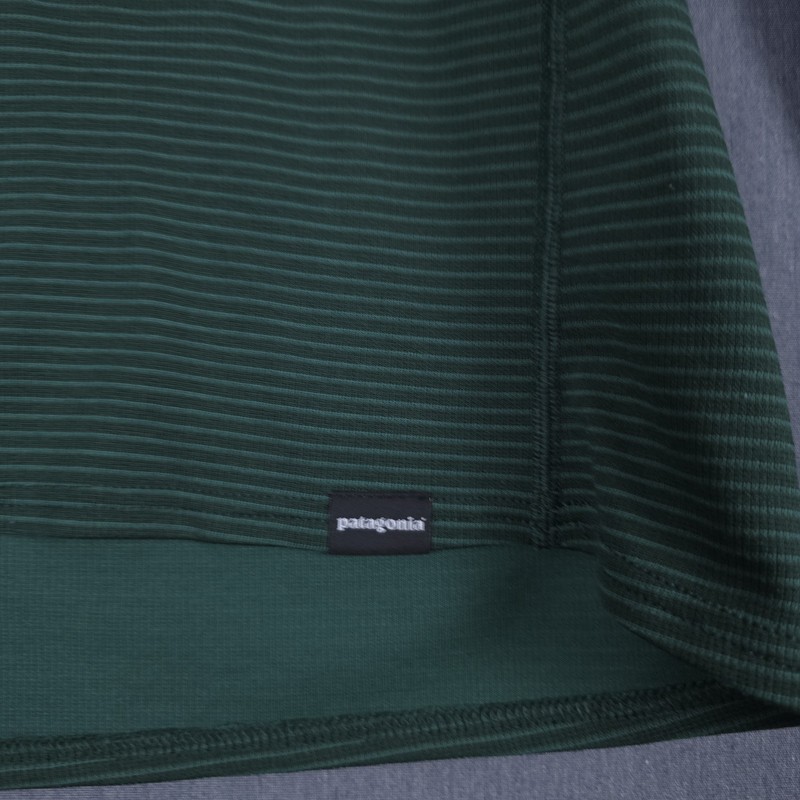 Patagonia Capilene 2 Lightweight Baselayer Mens XL Green Striped Polartec Crew gallery