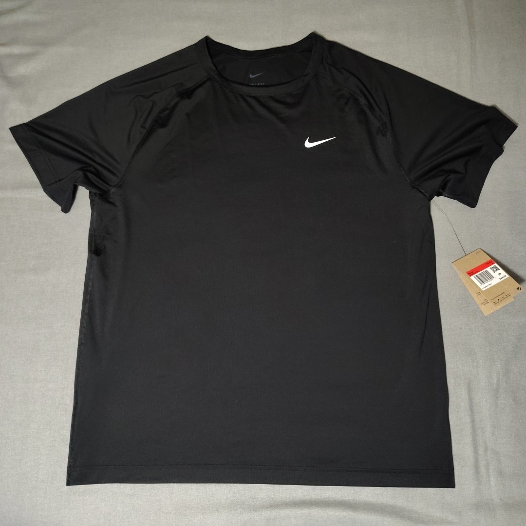 Nike Ready Men's Dri-FIT Short Sleeve Fitness Workout Gym Top Shirt Black Large gallery