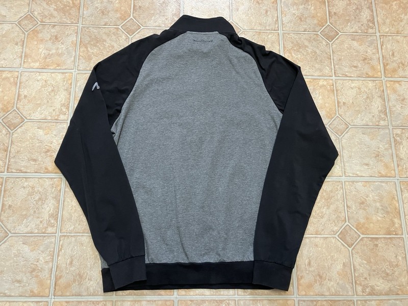 Travis Matthew 1/4 Zip Performance Pullover Black Gray Men’s L Golf Pockets gallery
