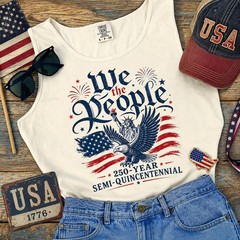 USA Retro American Patriotic Flag Tank Top