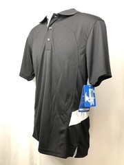 Brooks Running Short Sleeve Black & White Polo Fitness Golf Size Small NWT