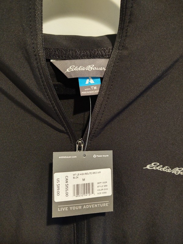 Eddie Bauer Men's Tall Medium High Route Grid Air First Ascent hooded pullover gallery