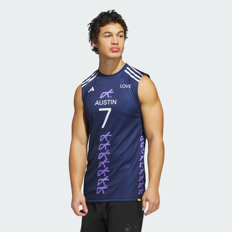 adidas x LOVB Austin Volleyball Eggleston #33 Sleeveless Jersey Large gallery