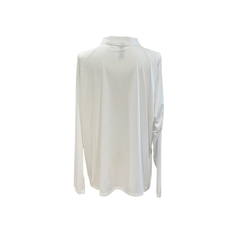 White Quarter Zip Performance Long Sleeve Shirt 2XL Athleisure Training Minimal gallery