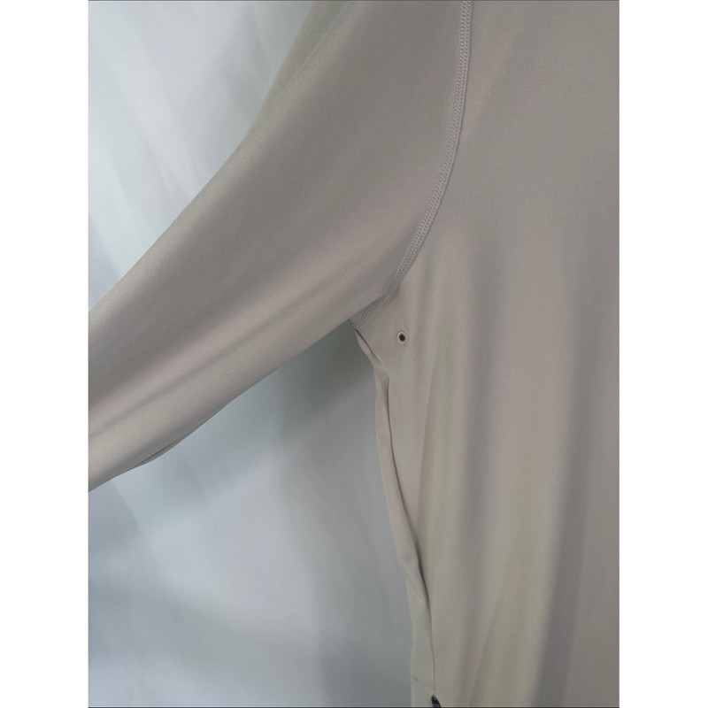 Legends Light Beige Quarter-Zip Pullover Performance Long Sleeve. Mens Size L gallery