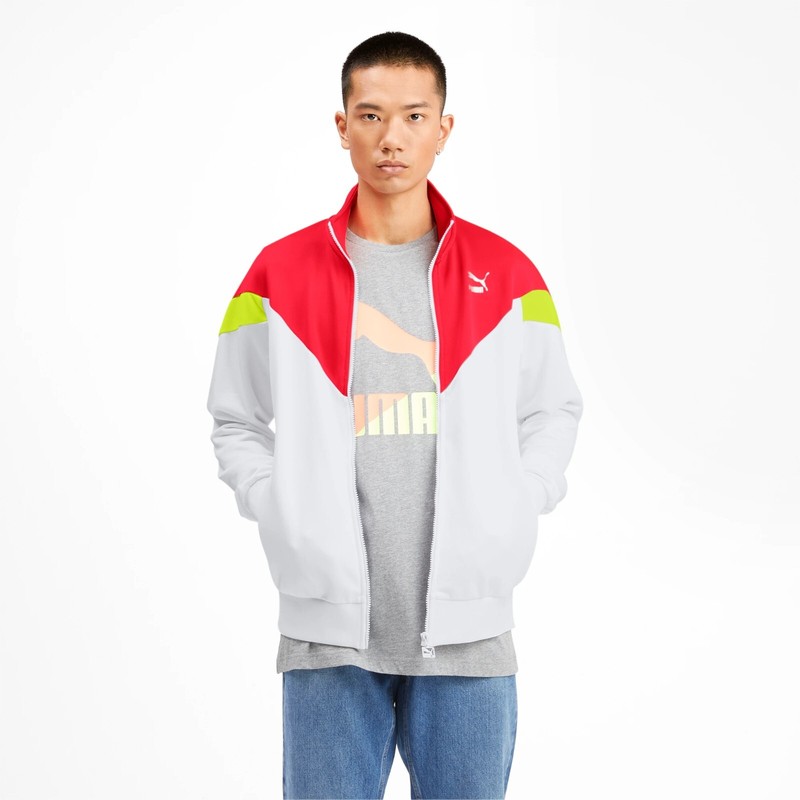 Puma Classic ICONIC MCS TRACK Jacket Retro Color-Block T7 Sweat Shirt Men size M gallery