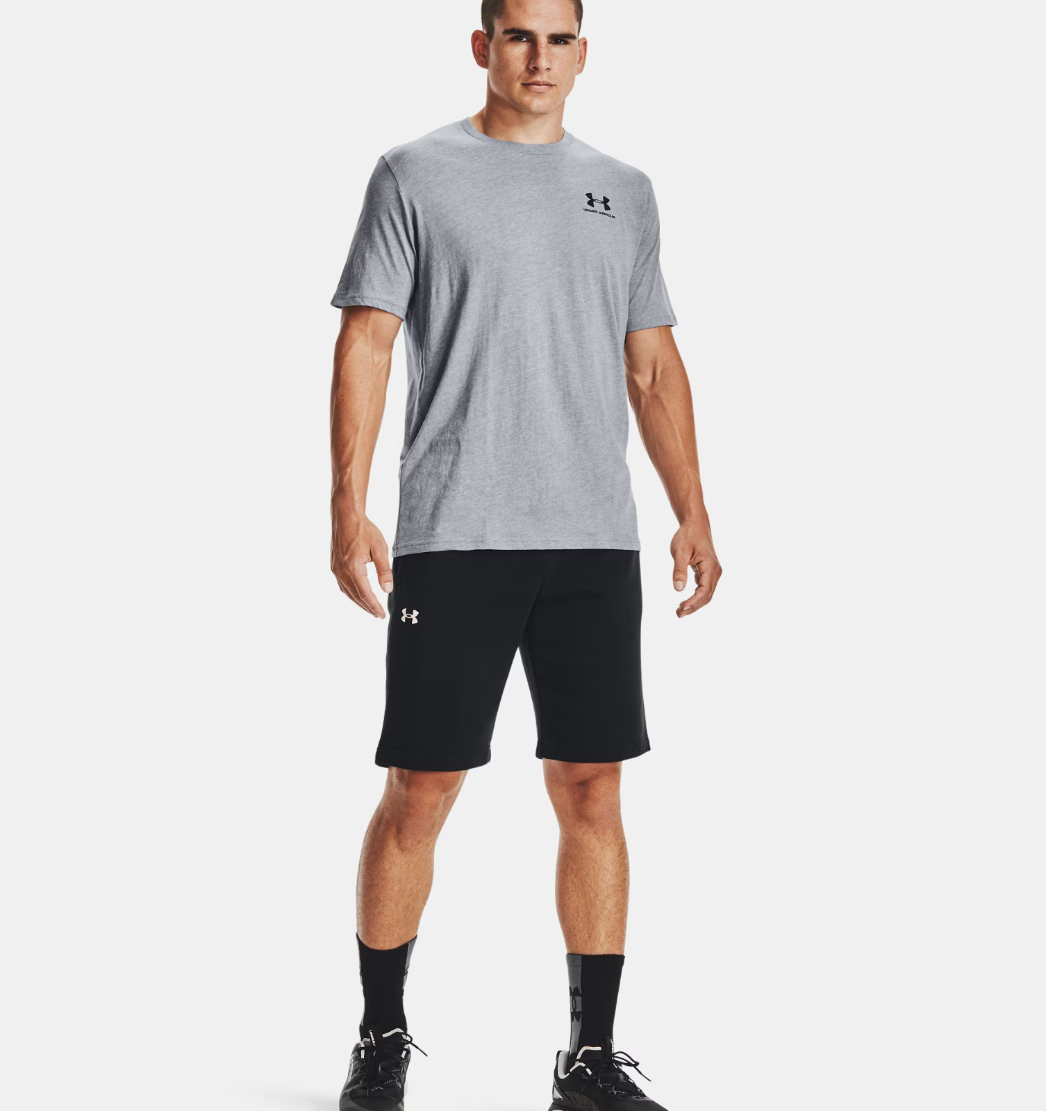 Under Armour UA Mens T Shirt Sportstyle Crew Sports Gym Top Tee Grey S-XXL gallery