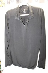 Realessentials Black Snag Proof 1/4 Zip Pullover Dri-Fit Long Sleeve Polyester M