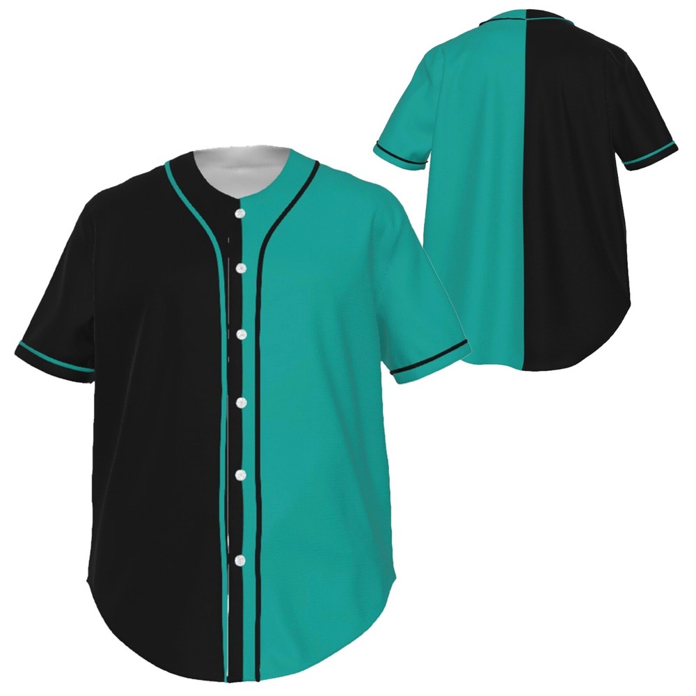 Fully Custom Black and Teal Baseball Softball Team Design Baseball Jersey BS-18