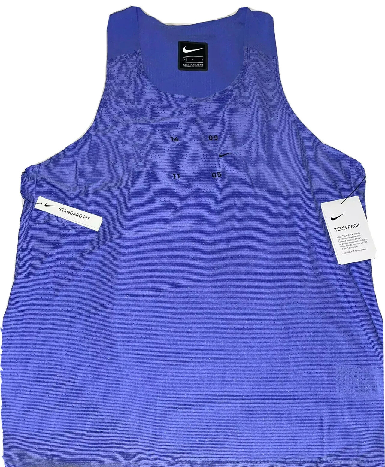 Nike Men’s Tech Pack Racer Back Running Tank Top Blue Size Large | CJ5738-500 gallery