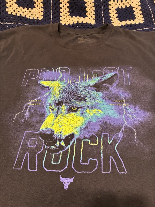 Under Armour Project Rock Wolf Always Hungry Graphic Two Sided T-Shirt Size XL gallery