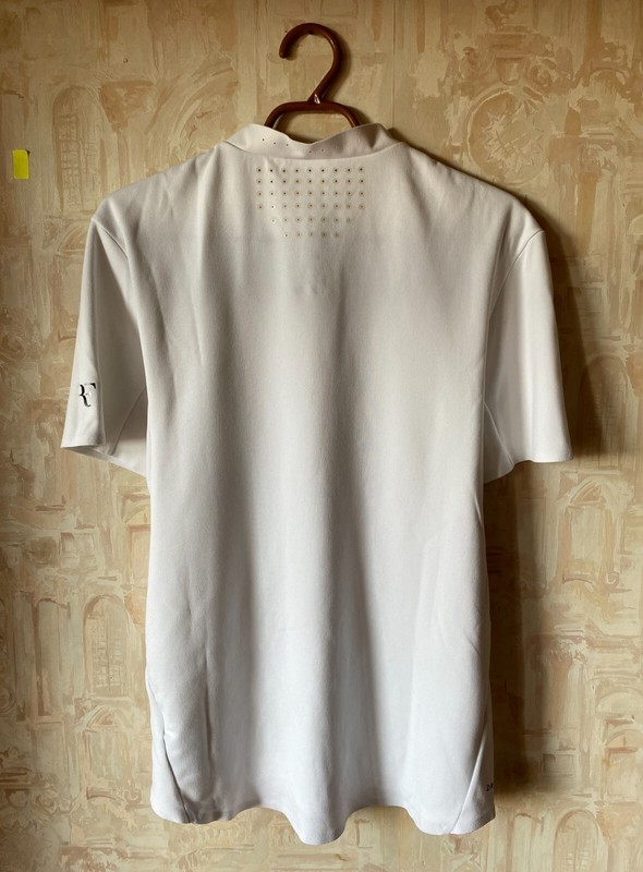 Nike Roger Federer RF 2017 Wimbledon Henley Polo Tennis Shirt Rafa Nadal L gallery