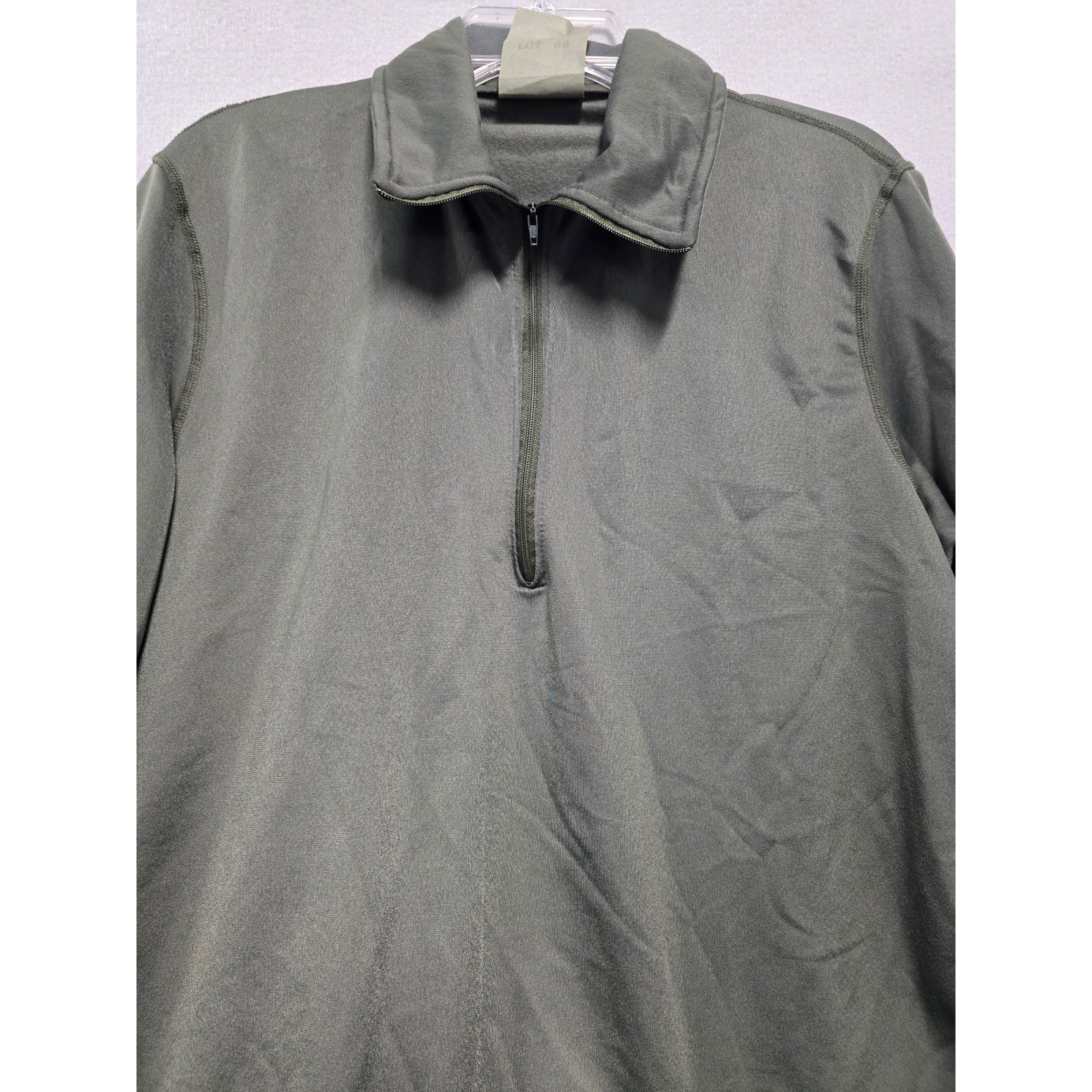 Military Issue Quarter Zip Pullover Long-sleeve Shirt Medium Green gallery