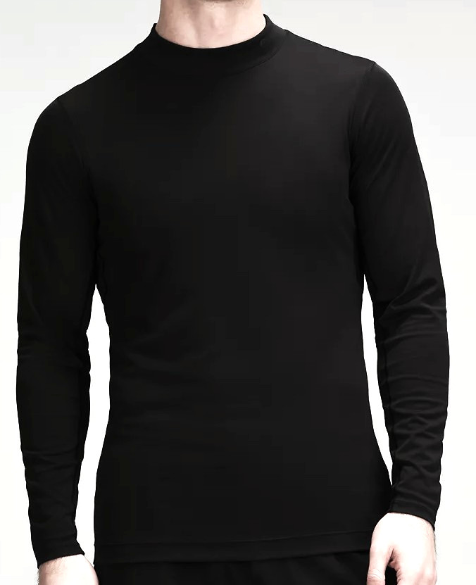 LULULEMON Mock Neck NULU Baselayer Long Sleeve Black Top LM3F13S Mens L **NEW** gallery
