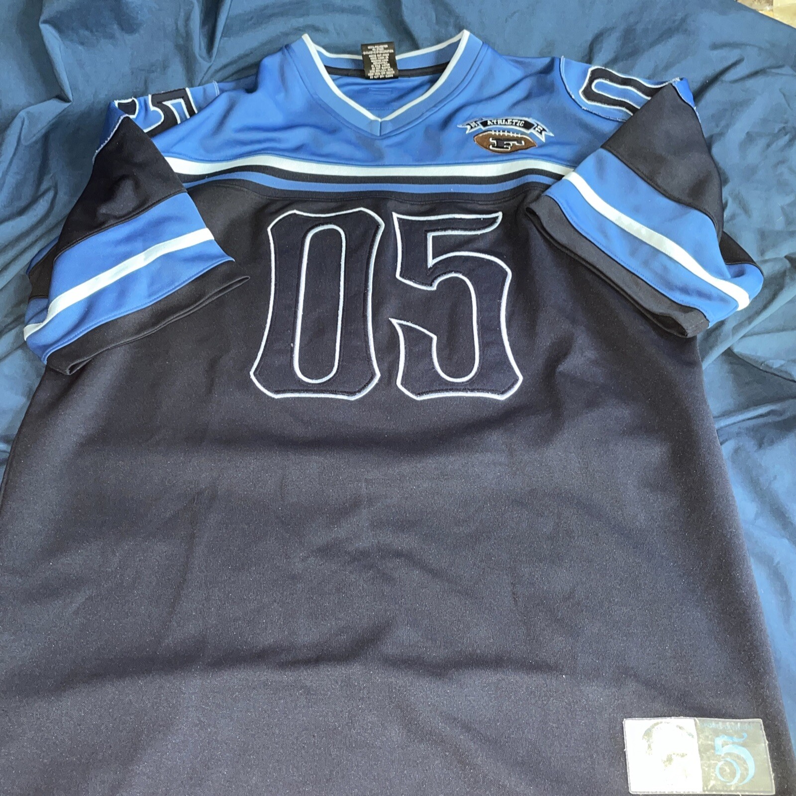 Vtg Fubu Mens Academy of Athletics Two Toned #05 Football Jersey Size XL gallery