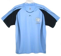 Adult XL Jersey AMERICAN YOUTH SOCCER ORG #15 100% Poly Lite Blue SCORE