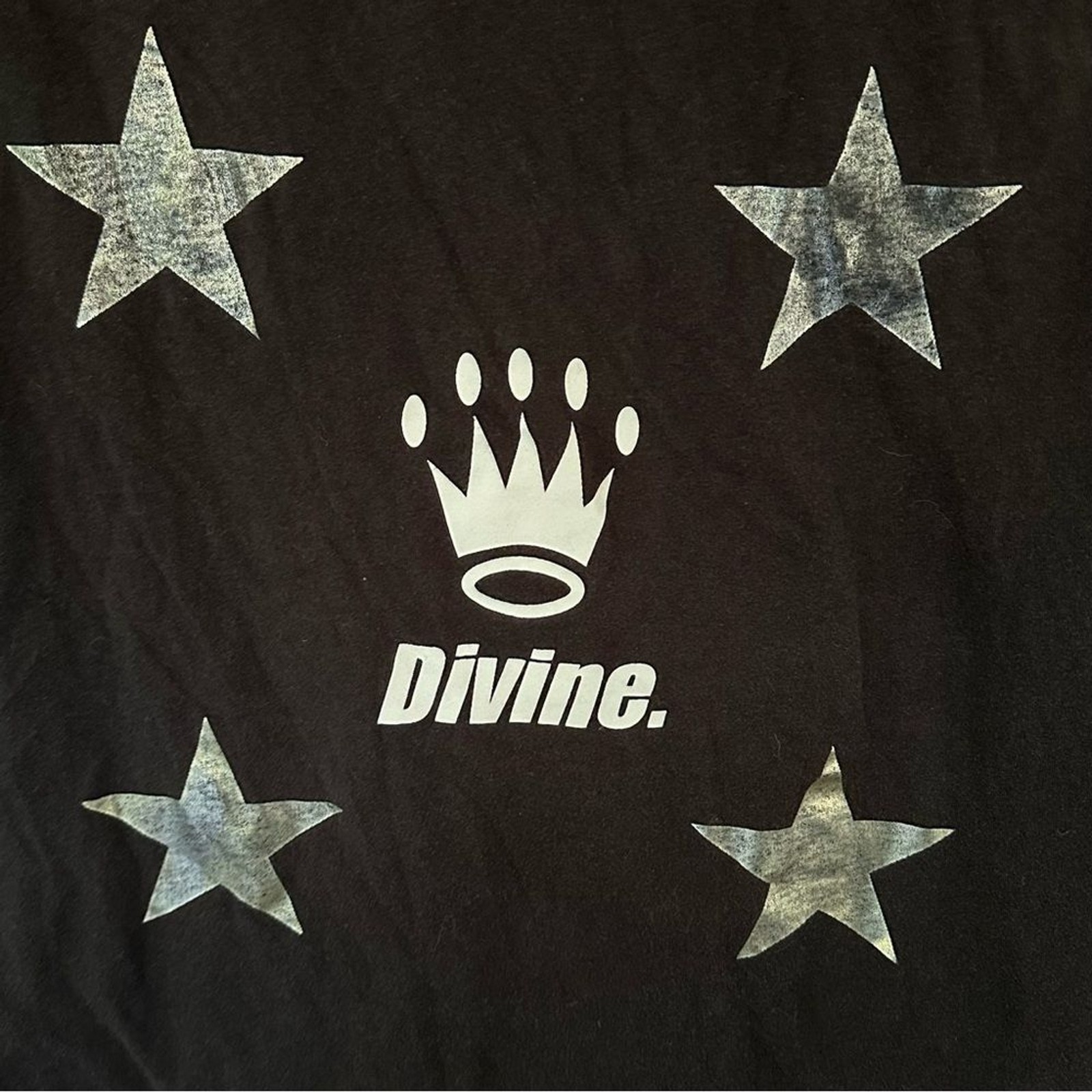 Next Level Men's Graphic Muscle T Tank Sz L Black Crown Divine Stars Graphic gallery