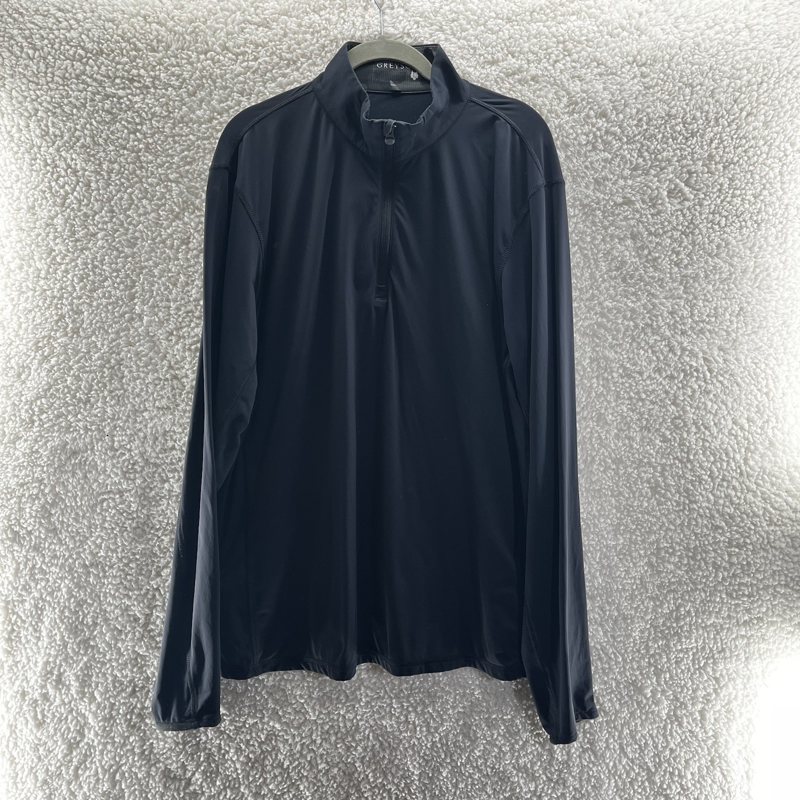 Greyson Guide Sport 1/4 Zip Pullover Men's Large Black Cooling Technology Golf gallery