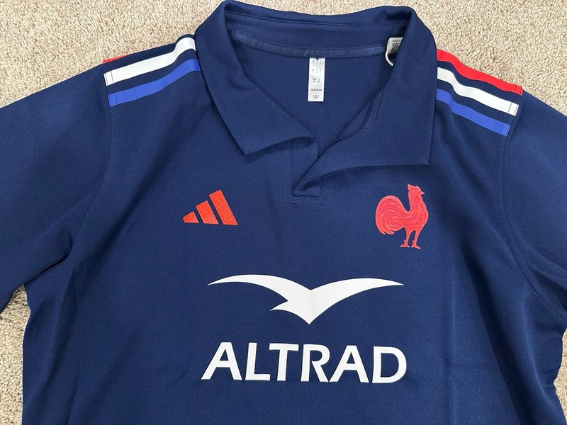 Adidas France Rugby Polo Replica Jersey 24/25 Men’s Large Blue New JG3533 gallery