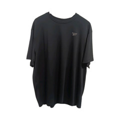 Reebok Men’s XL Black Crew Neck Lightweight Polyester Logo T-Shirt Gym