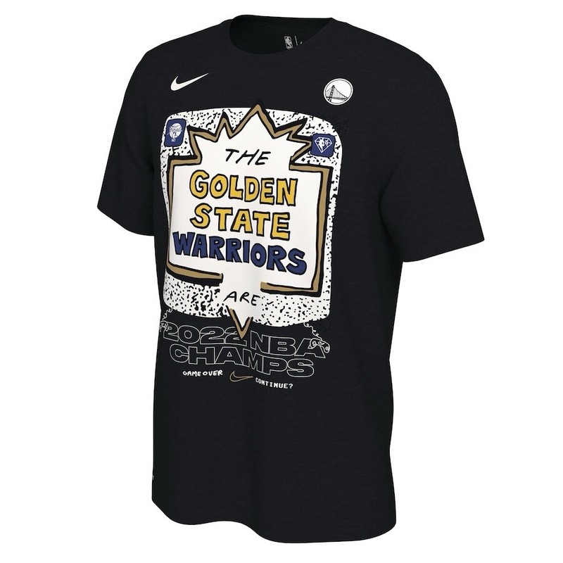 Nike Golden State Warriors 2022 NBA Champs Black T Shirt Game Over Mens Size S gallery