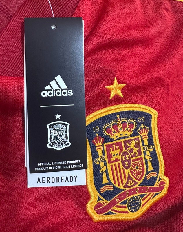 Adidas Spain Soccer Jersey Men's Size L 2020-21 Long Sleeve Espana Futbol gallery