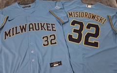 Fast Free Shipping Medium Jacob Misiorowski Milwaukee Brewers Stitched Jersey 32