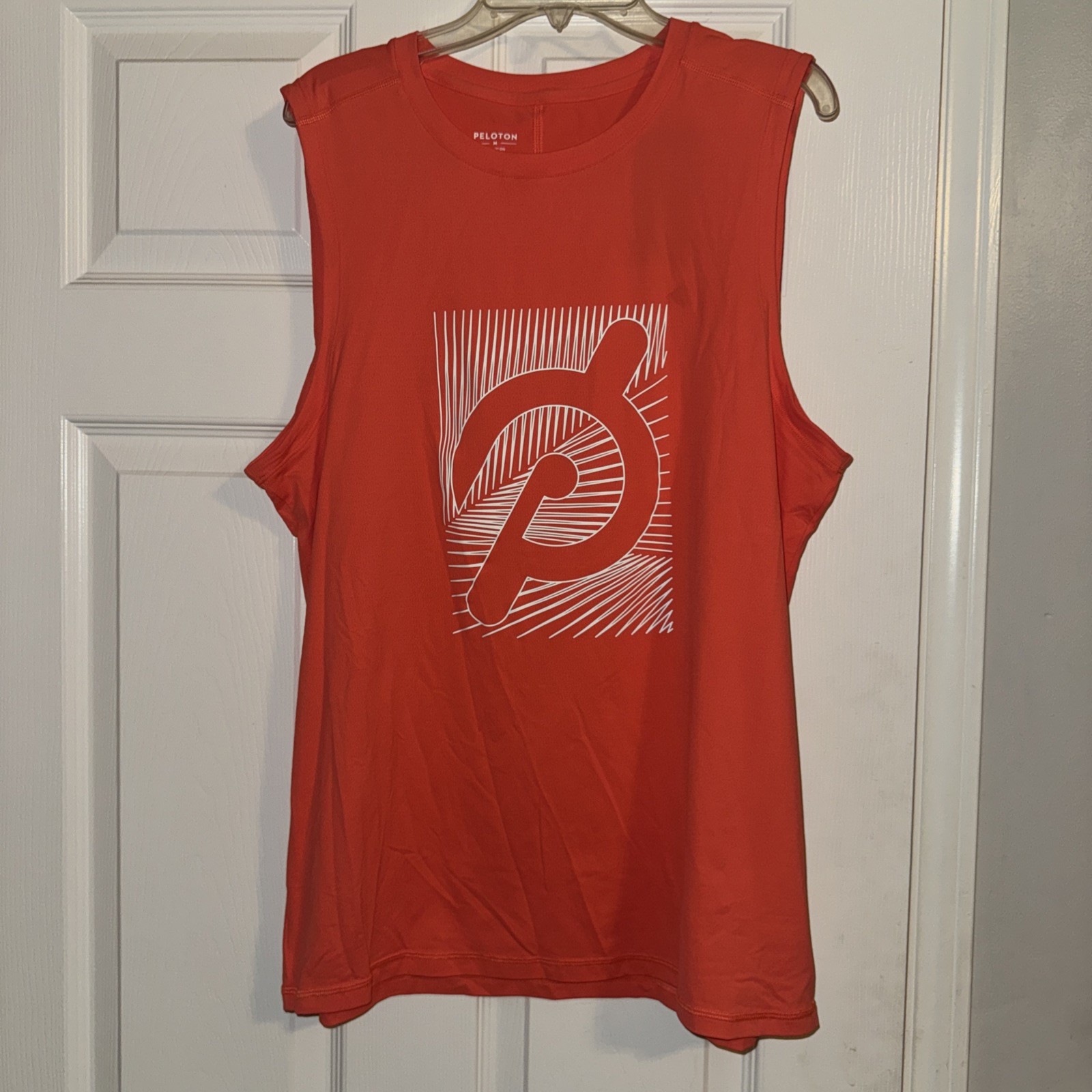 Peloton Men's Tank Top, Orange, Medium, New! Retail $50 gallery