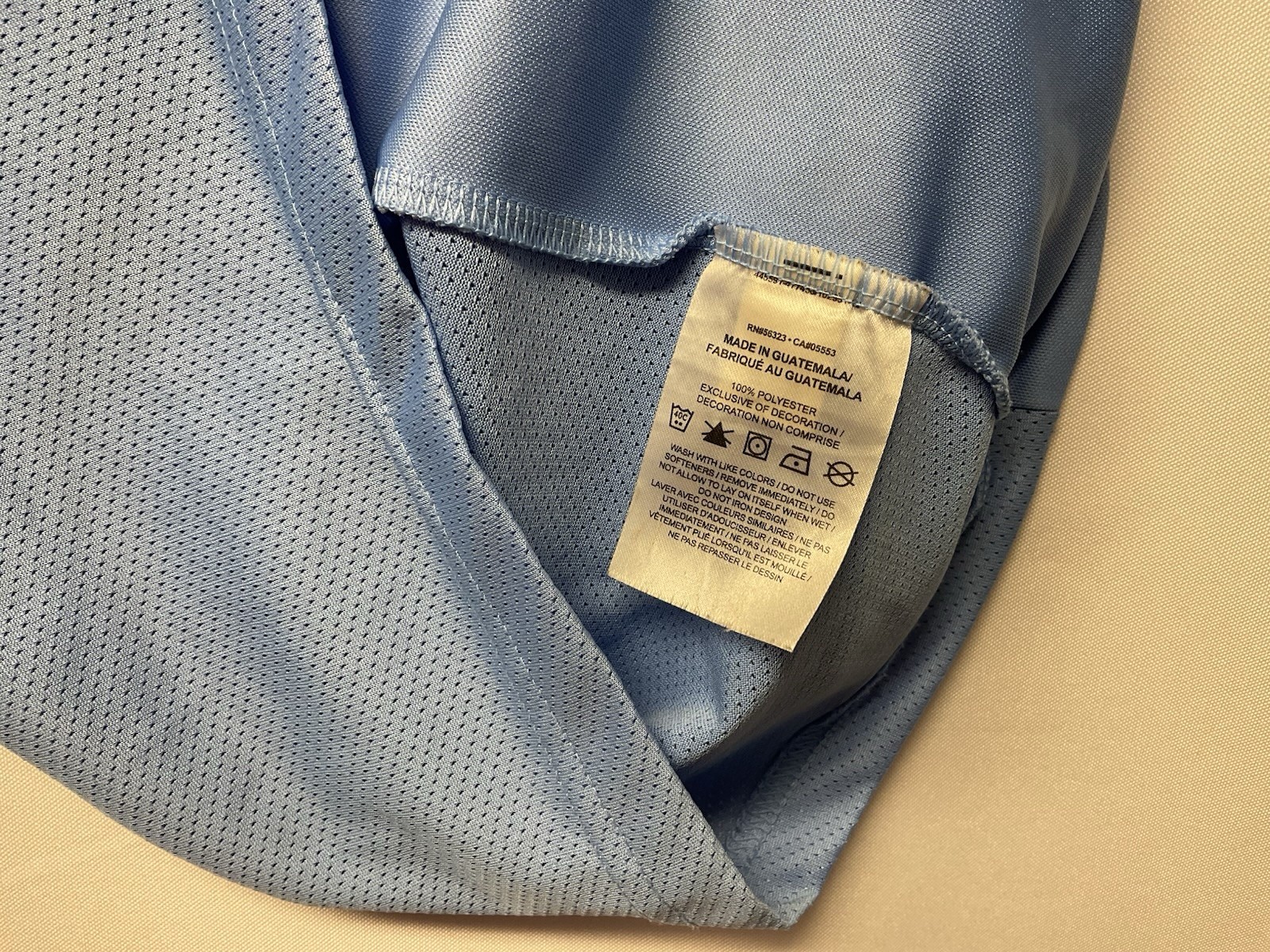 Nike Dri-Fit L Lt. Blue S/S Round Neck Active Casual Shirt Embroidered Stretch gallery