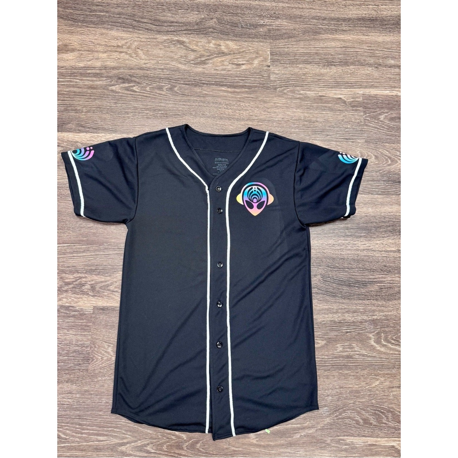 Bassnectar Rainbow Alien Baseball Jersey EDM Rave Festival Shirt Adult S gallery