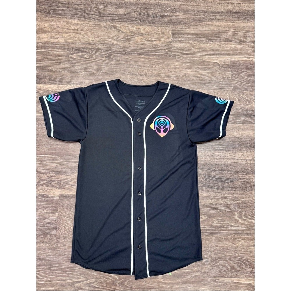 Bassnectar Rainbow Alien Baseball Jersey EDM Rave Festival Shirt Adult S