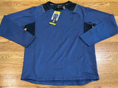 NWT SPYDER Active Pro Web Long Sleeve Blue Reflective Running Shirt Size Small
