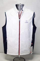 NWT Sunice Marco Thermal Reversible Vest Pure White Midnight Seaview GC LOGO L