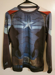 Cody Lundin Young Men’s Size XXL Captain America Print Long Sleeve Marvel Shirt