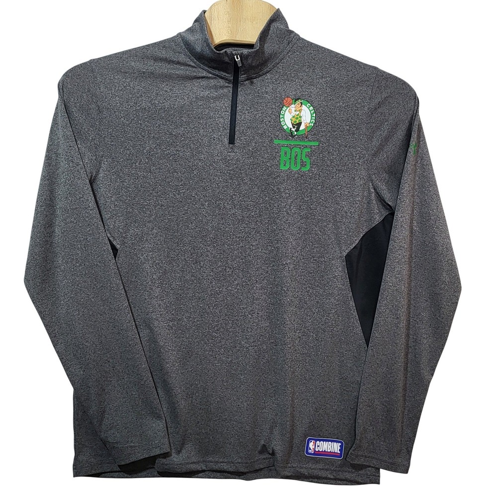 Under Armour NBA Combine Boston Celtics Mens XL Gray Quarter Zip Pullover