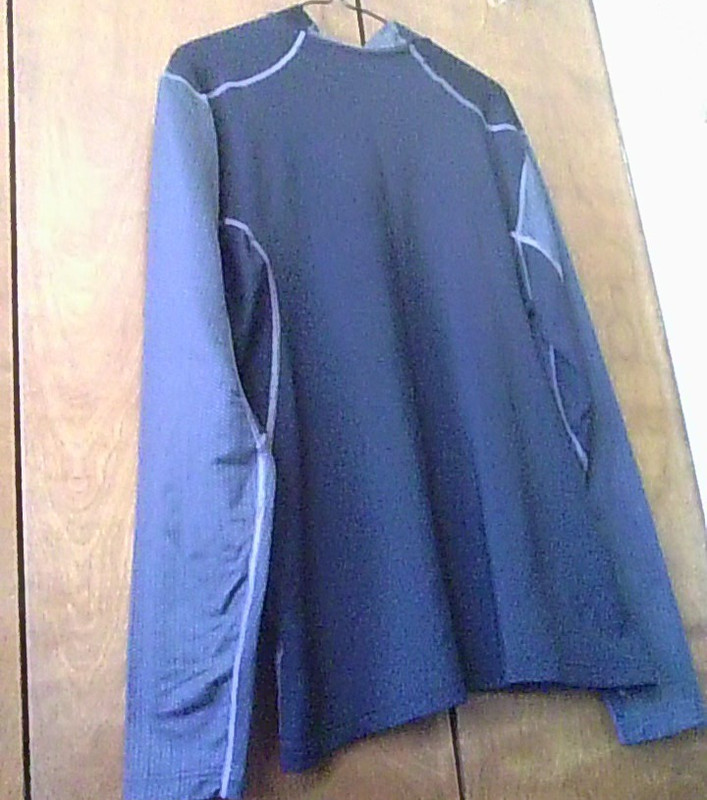 Nike Pro Combat Dri-Fit Sweater XL Fitted Black Gray Hyperwarm Activewear Sports gallery