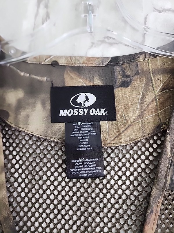 Mossy Oak Mens Dove Vest M/L Break Up Country Camo Game Bag Breathable NWT gallery