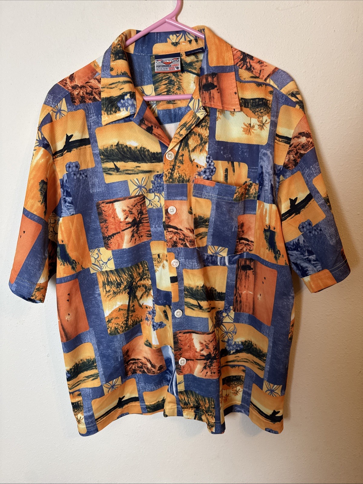 Vector Performance Series Mens Short Sleeve Size Medium Island Shirt colorful gallery
