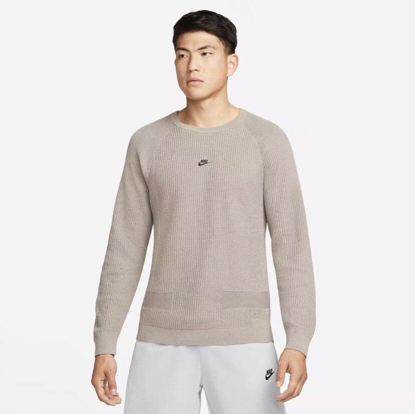 Nike Men's Sportswear Tech Pack Long Sleeve Top Moon Fossil Black New Med $100 gallery