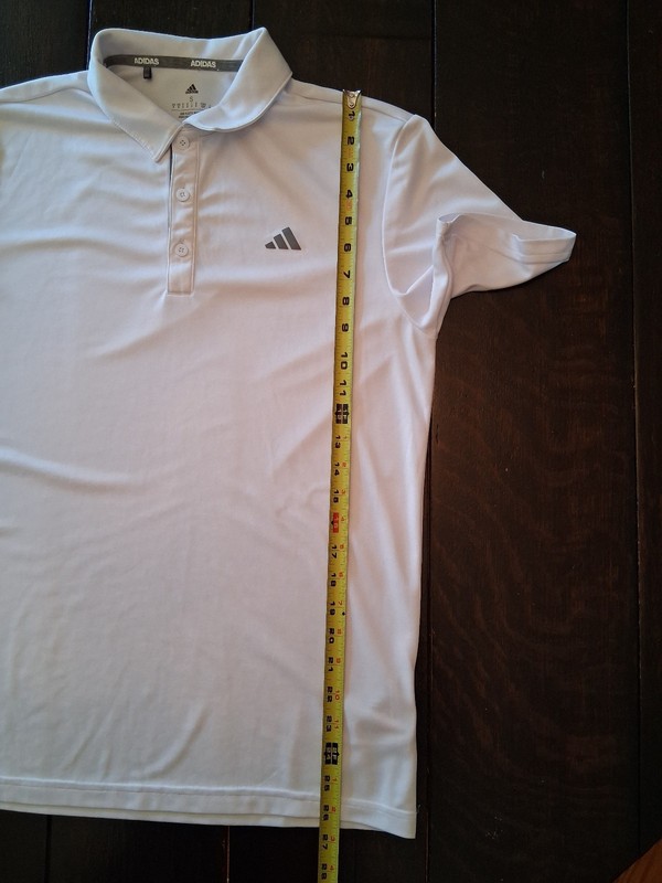 Adidas Mens S White Polo Short Sleeve Shirt gallery