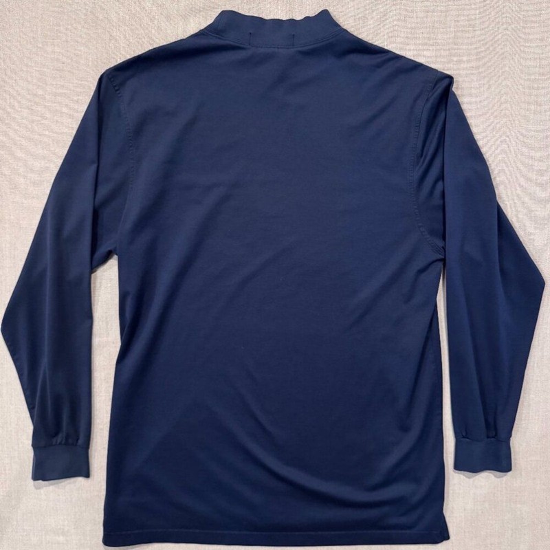 Fairway & Greene Navy Blue Long Sleeve Mock Neck Golf Pullover L Pureformance gallery